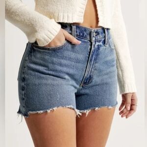 Abercrombie and fitch 4" mom high‎ rise shorts med wash Plus Size 24 22 New!
